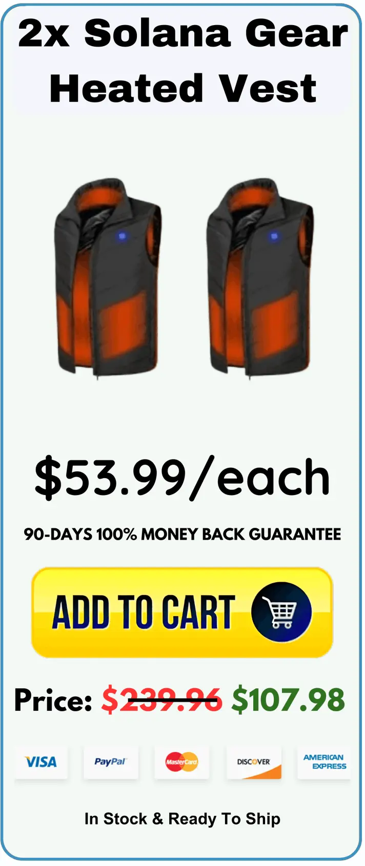 Solana Gear Heated Vest package price 